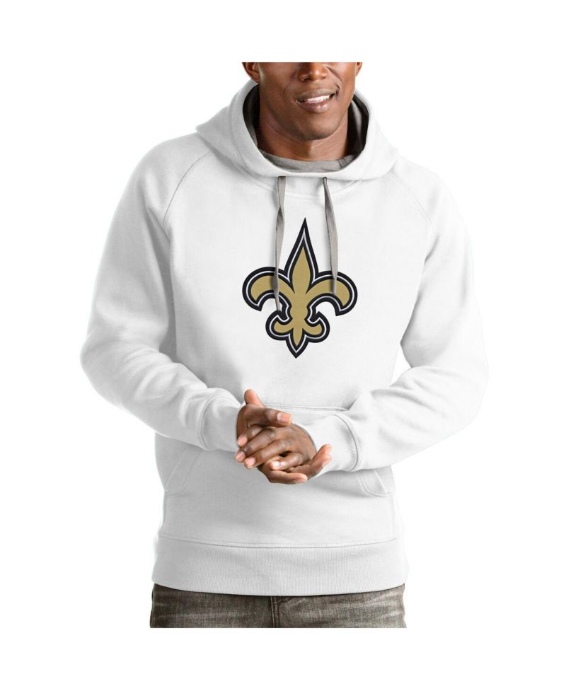Men's White New Orleans Saints Victory Pullover Hoodie
