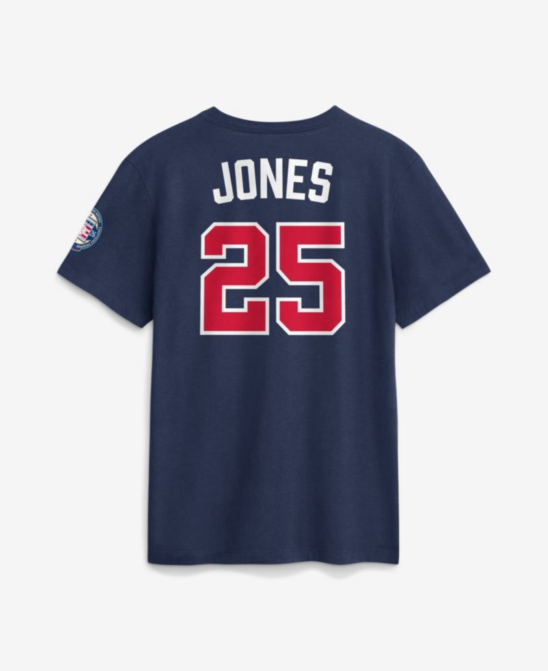 Men's Andruw Jones Navy Atlanta Braves National Baseball Hall of Fame Class of 2026 Name & Number T-Shirt