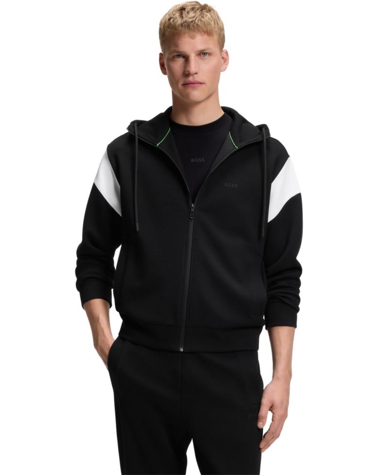 Men's Spacer Piqu&eacute; Regular-Fit Zip-Up Sweatshirt