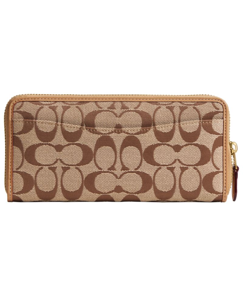 Essential Signature Jacquard Slim Accordion Zip Wallet