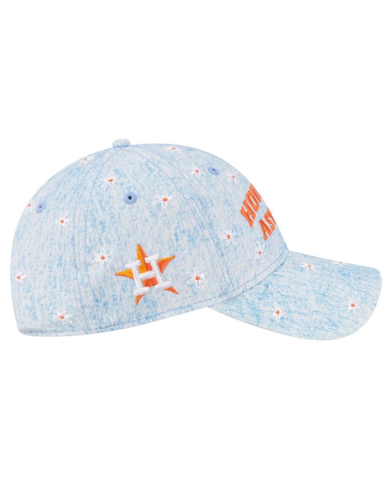 Women's Light Blue Houston Astros Daisy All Over 9TWENTY Adjustable Hat