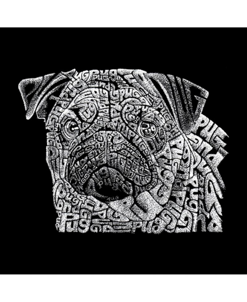 Men's Word Art Pug Face Crewneck Sweatshirt