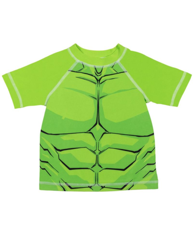 Boys' (6-12) 2-Piece Rash Guard and Swim Trunks Set