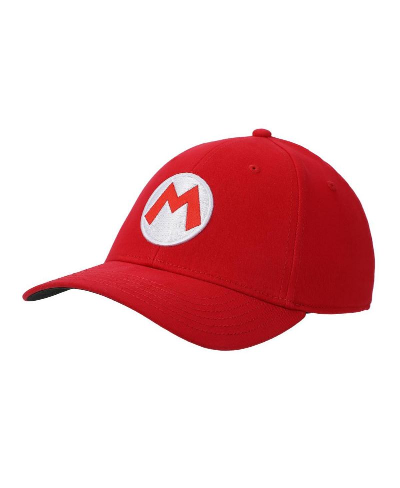 Men's Bros Mario Red Flex Fit Hat