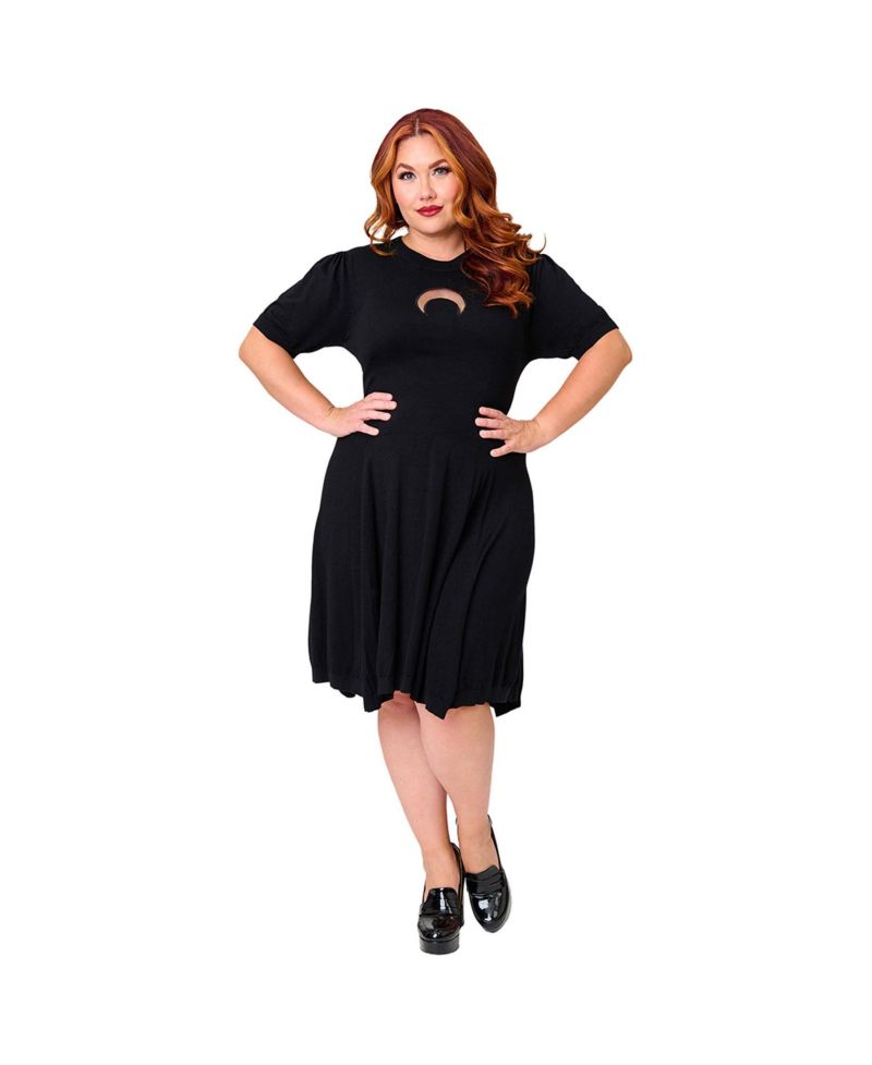 Women's Heart Cutout Flare Dress