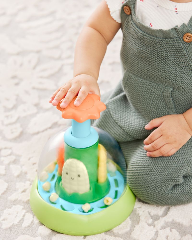 Baby Farmstand Cause and Effect Fine Motor Push and Spin Toy