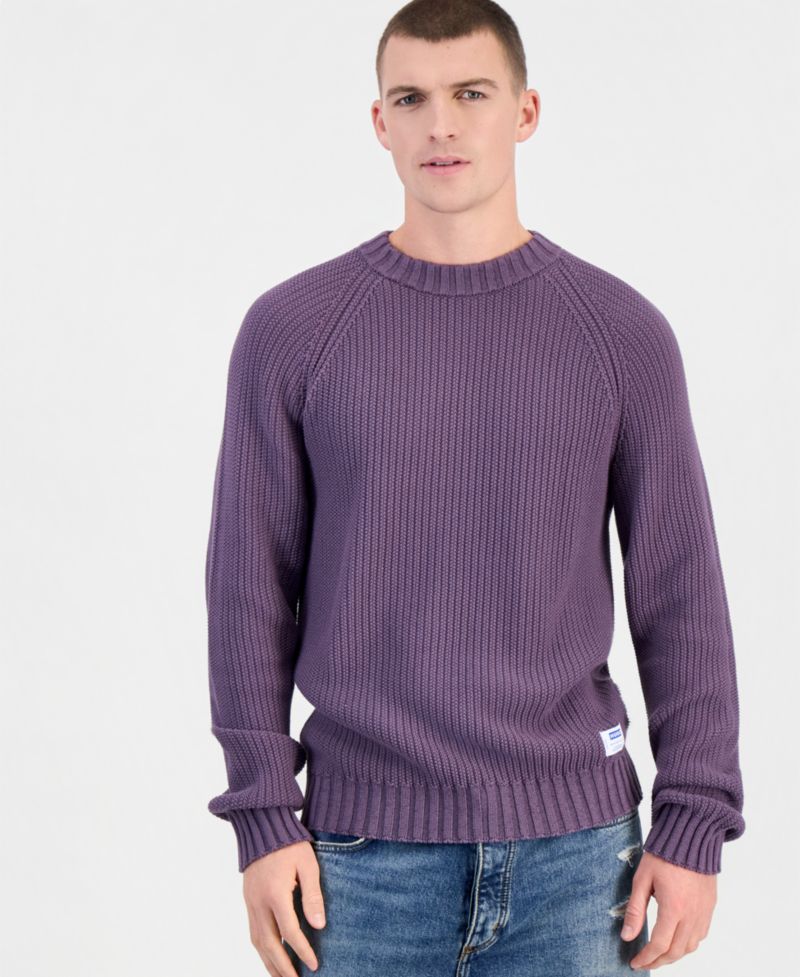 Men's Sonnee Crew Neck Regular-Fit Raglan Sweater