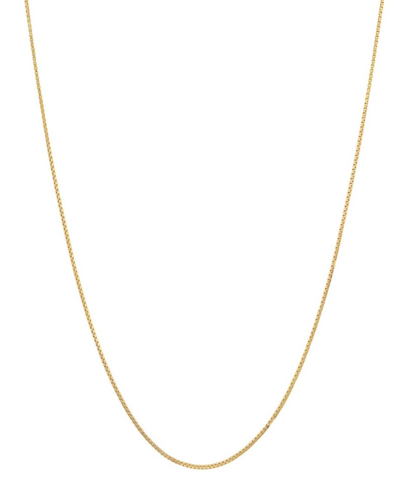 Women's 14K Gold Plated Box Chain Necklace