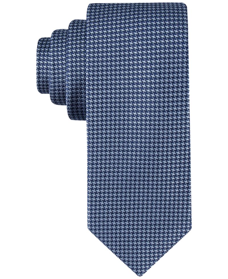 Men's Indigo Houndstooth Tie