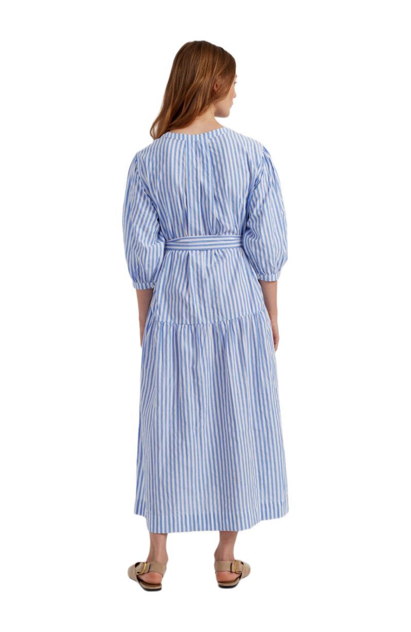 Women's Chinti and Parker Oxford Stripe Cotton Shirt Dress