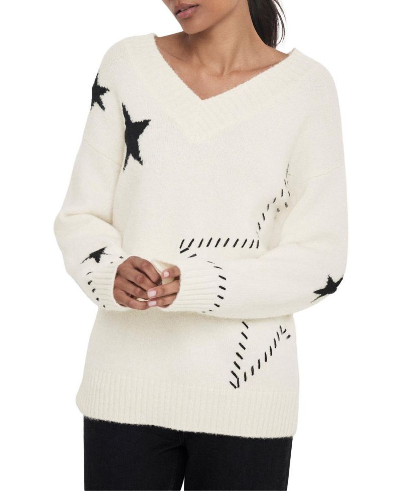Women's Star Knit Jumper Long Sleeve Regular Cardigan