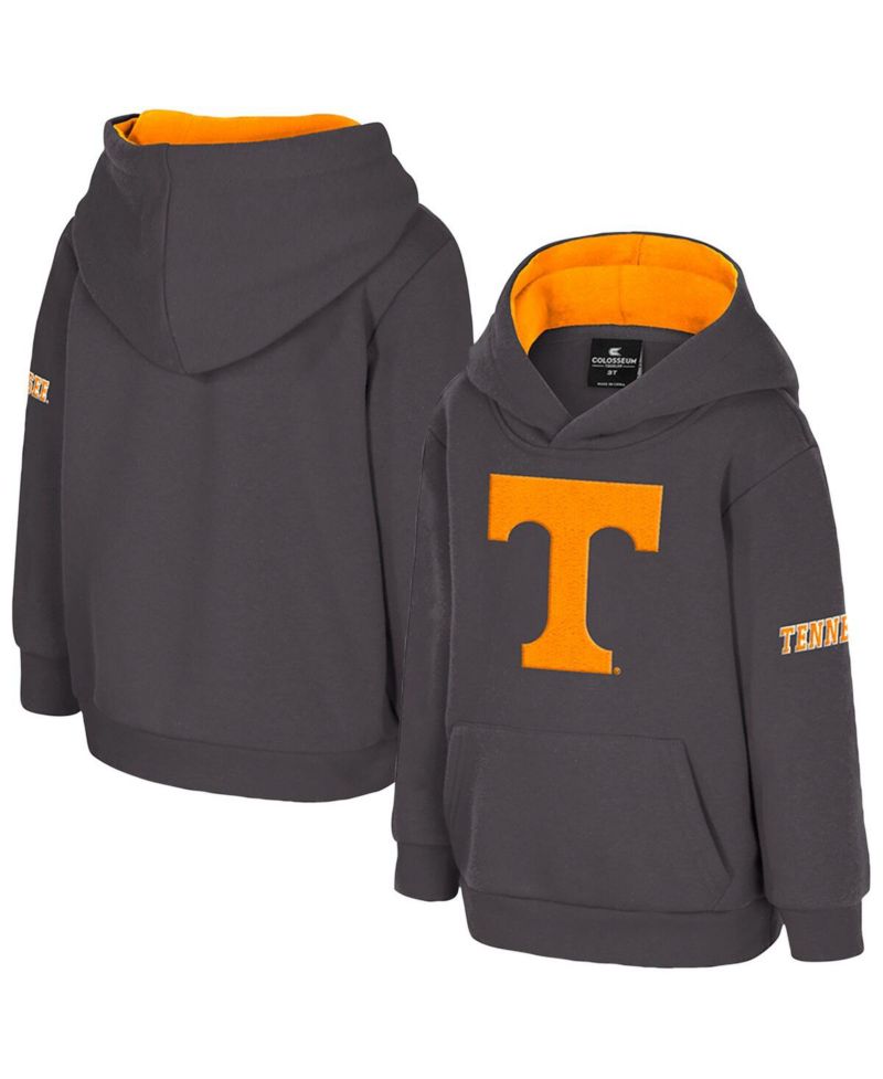 Toddler Charcoal Tennessee Volunteers Big Logo Volume Fleece Pullover Hoodie