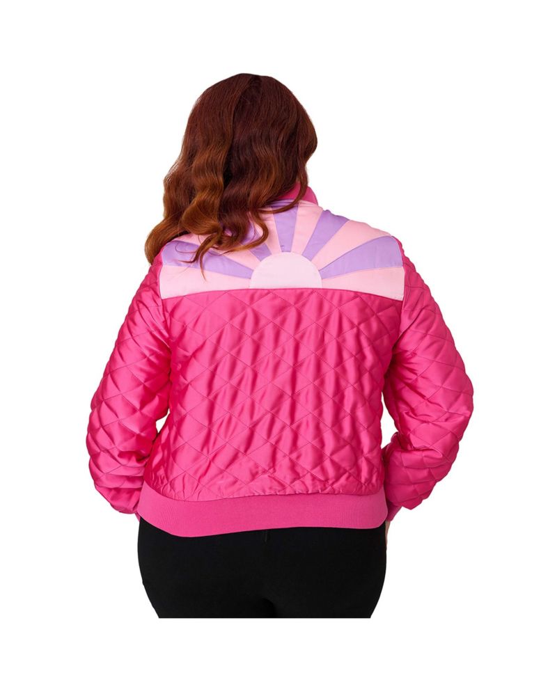 Plus Size Quilted Varsity Jacket