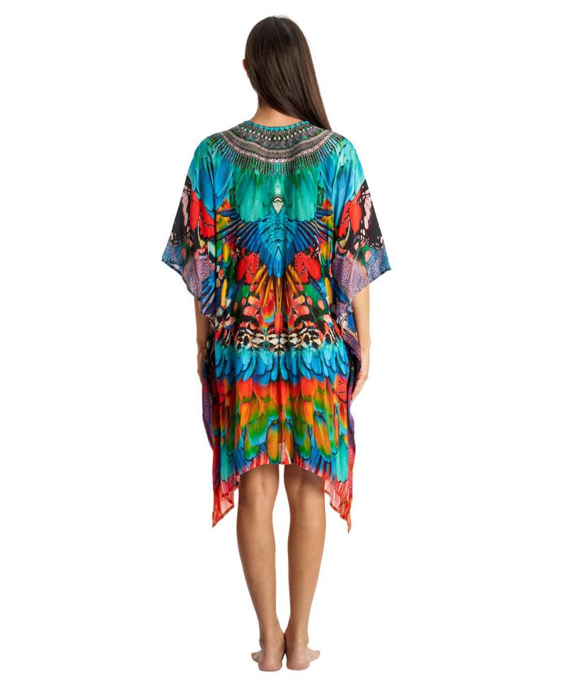 Women's V-neck Short Kaftan Dress