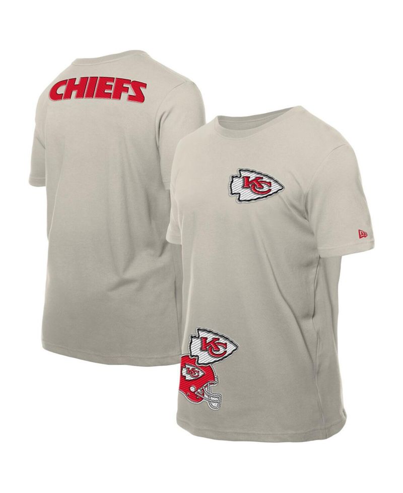 Men's Light Beige Kansas City Chiefs Multi Patch T-Shirt