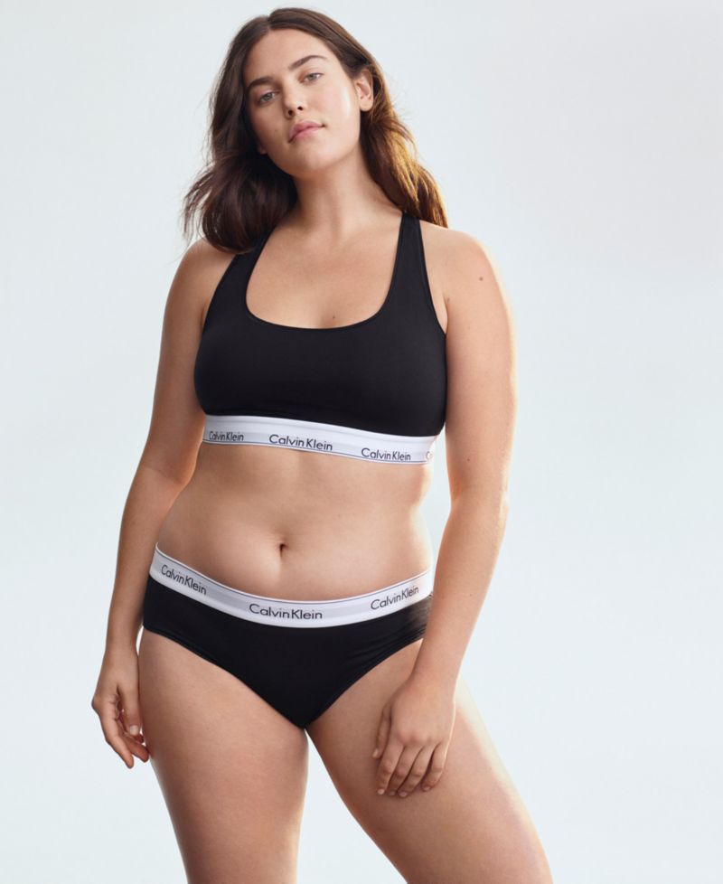 Plus Size Modern Cotton Unlined Bralette QF5116