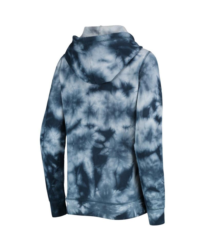Women's Navy Houston Astros Tie-Dye Full-Zip Hoodie