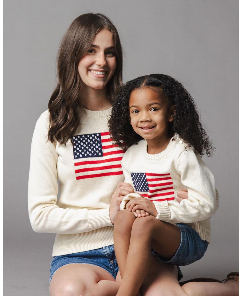 Women's Hope and Henry Organic Crew Neck Flag Sweater