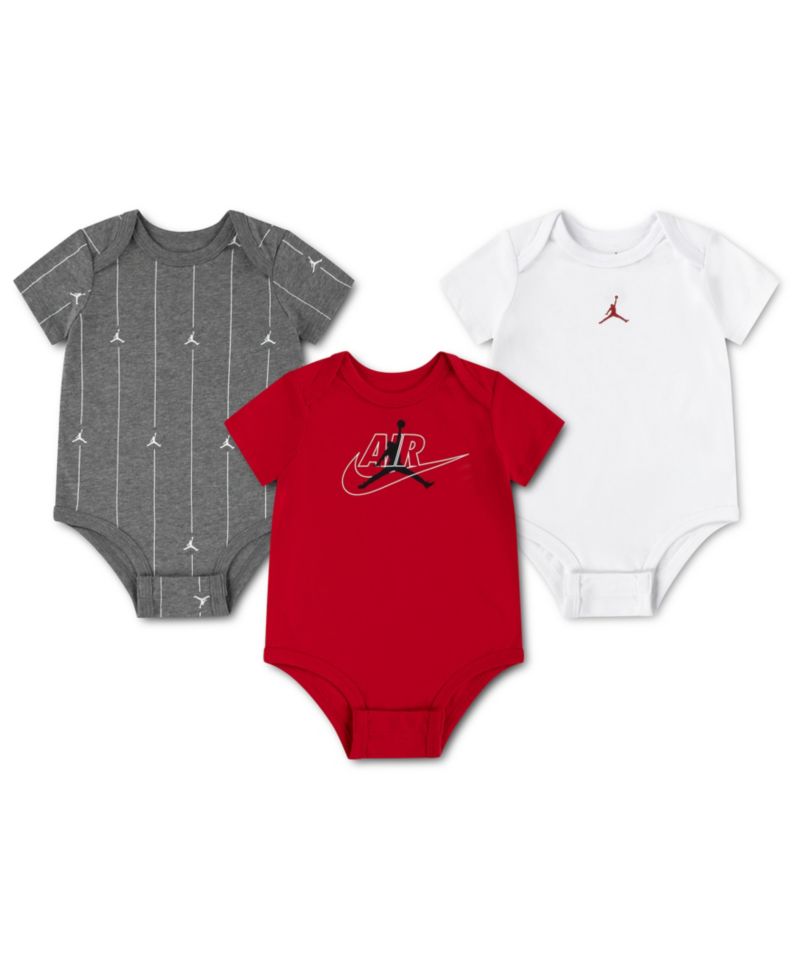 Baby Boys' and Baby Girls' Jumpman Air Bodysuits, 3-Pack