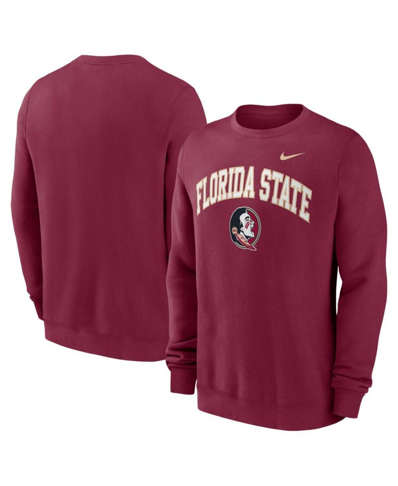 Men's Garnet Florida State Seminoles Arch Pullover Sweatshirt