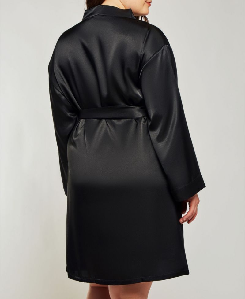 Plus Size Marina Lux Satin Robe Lingerie