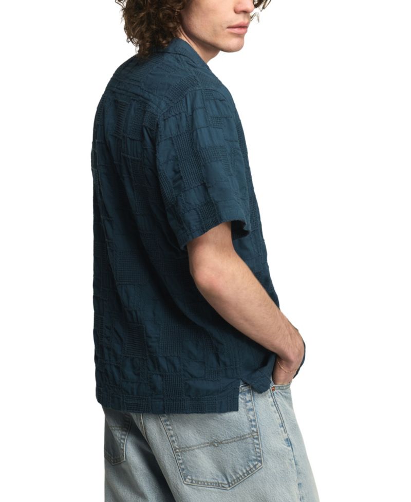 Men's Novelty Textured Camp Collar Shirt
