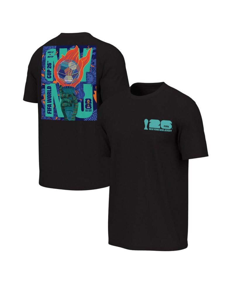 Men's Black 2026 FIFA World Cup New York Host City Poster Graphic T-Shirt