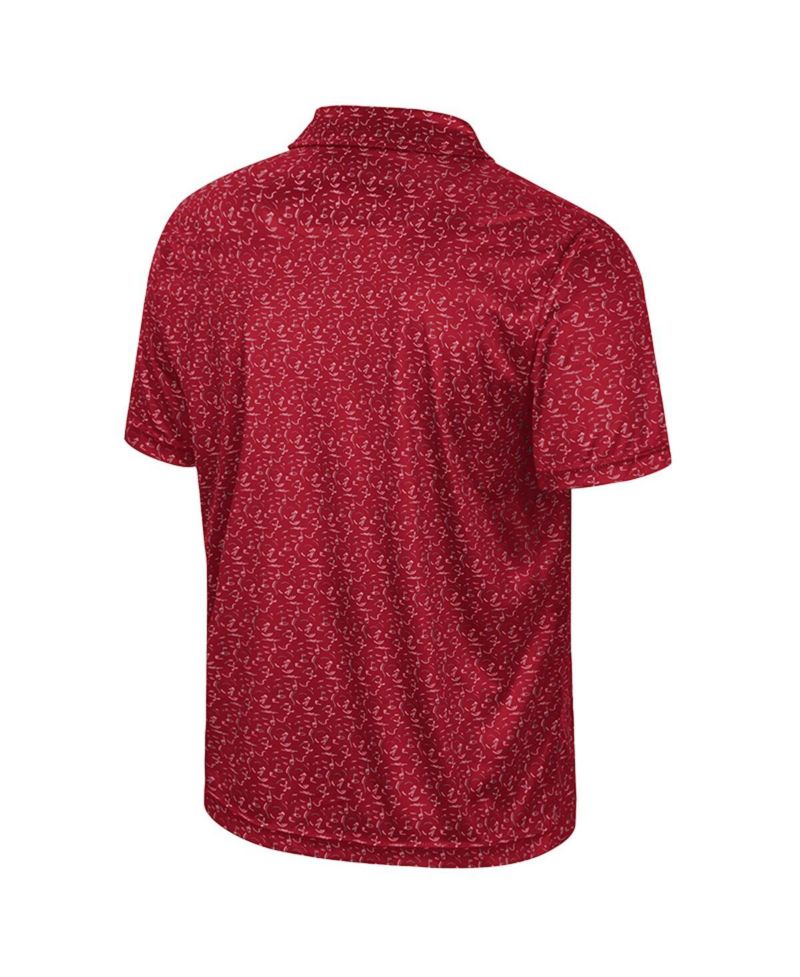 Men's Crimson Washington State Cougars Sublimated Golf Polo Shirt