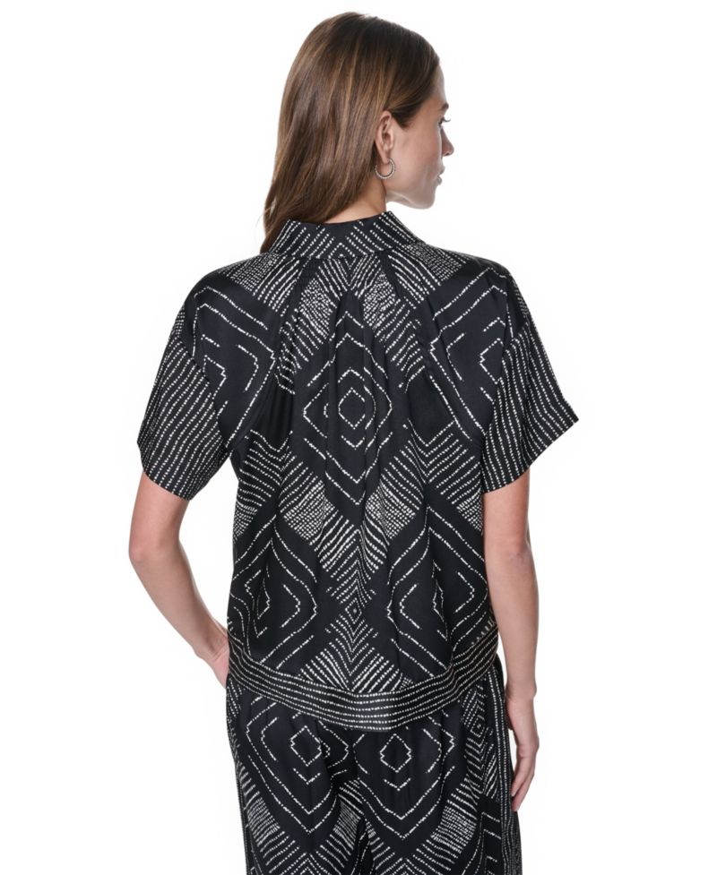 Women's Printed Button-Down Collared Neck Shirt