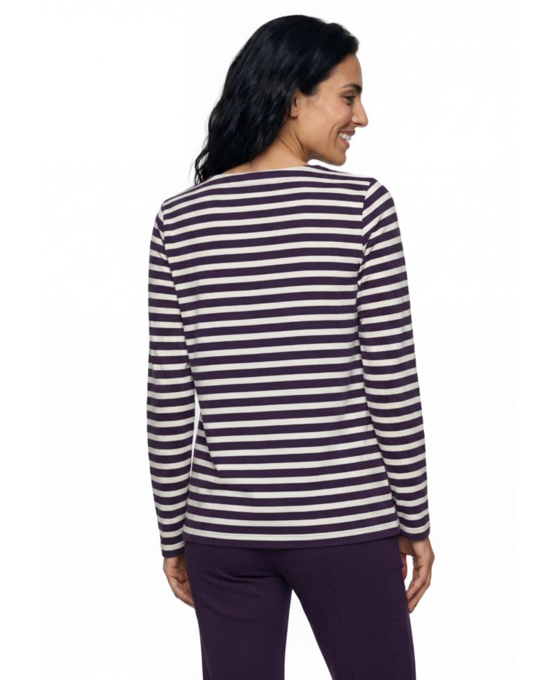 Women's Long-Sleeve Striped T-Shirt