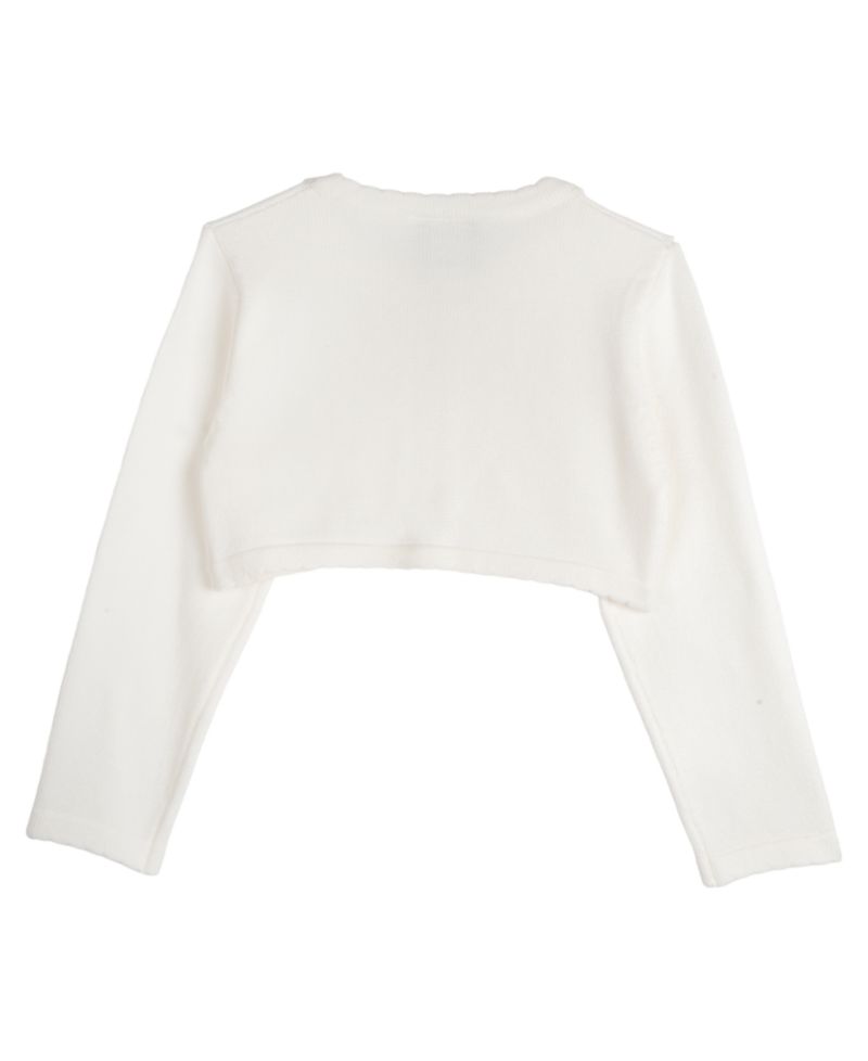 2T-6X Girls' Imitation-Pearl Cardigan
