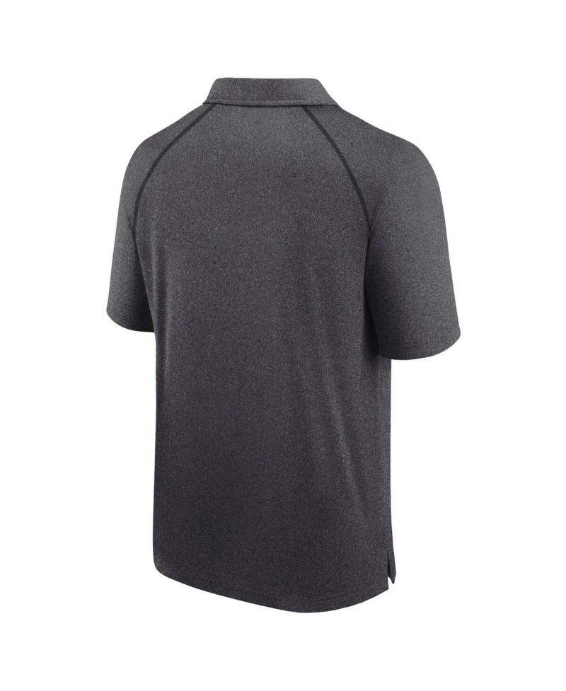 Men's Heather Charcoal Kansas City Chiefs Making Waves Raglan Polo