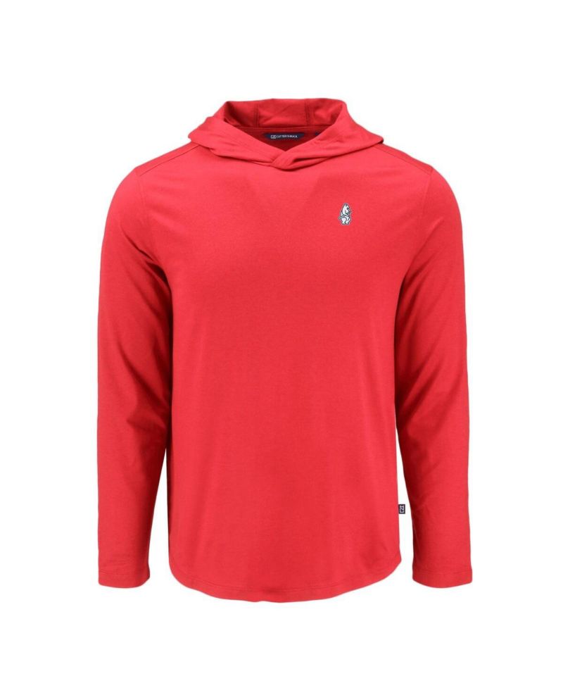Men's Red Chicago Cubs Coastline Epic Comfort Eco Hoodie Long Sleeve T-Shirt