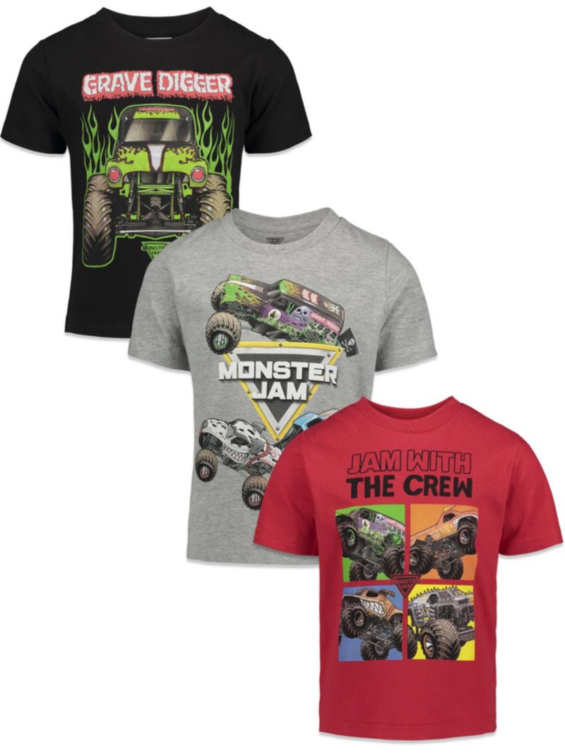 Trucks Boys 3 Pack Graphic T-Shirts Toddler| Child