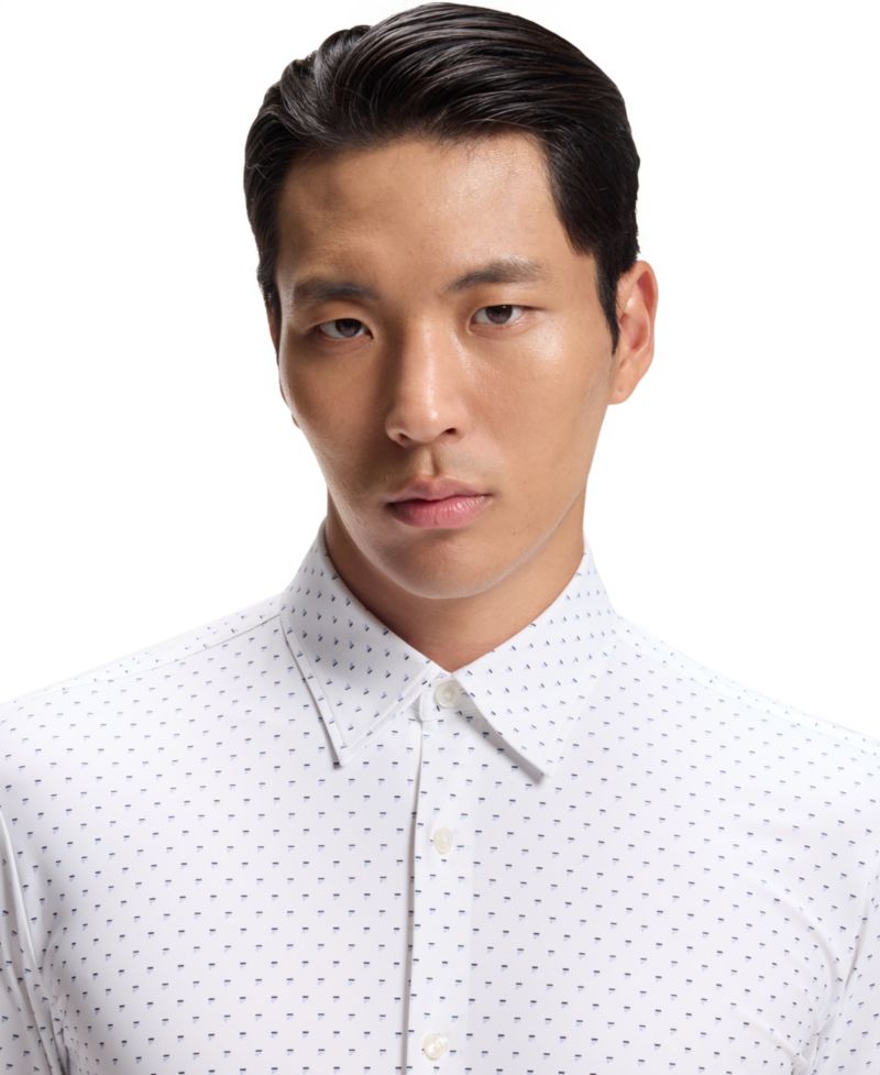 Men's Stretch Jersey Slim-Fit Dress Shirt