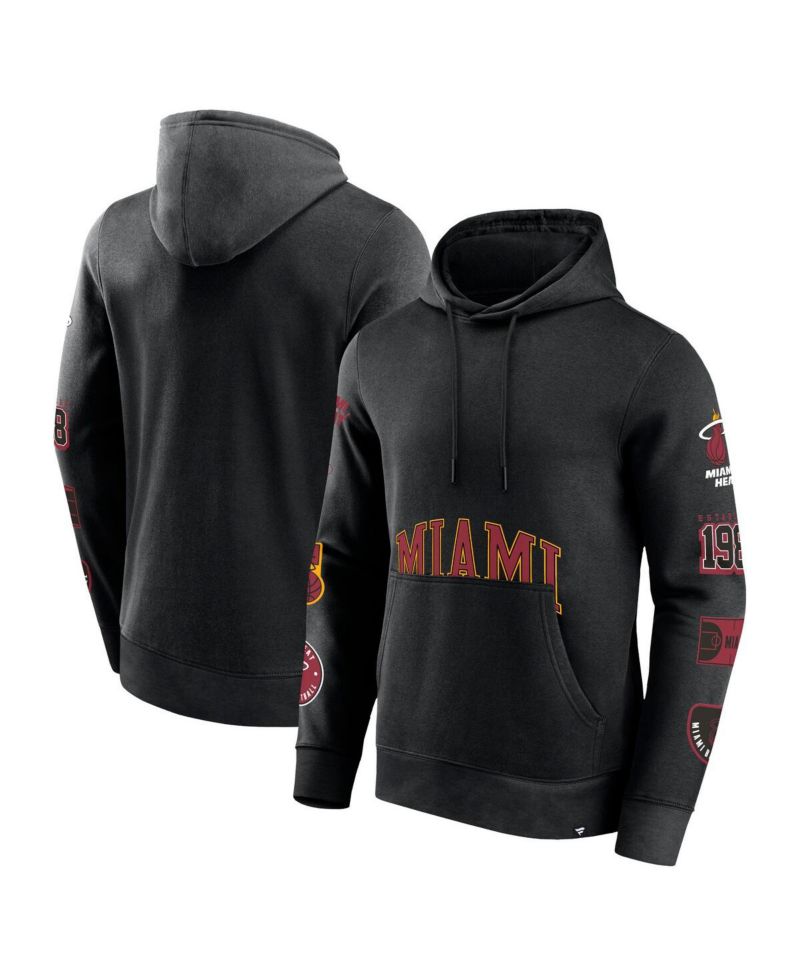 Men's Black Miami Heat Home Court Pullover Hoodie