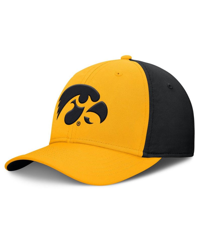 Men's Gold/Black Iowa Hawkeyes 2025 Sideline Rise Local Performance Flex Hat