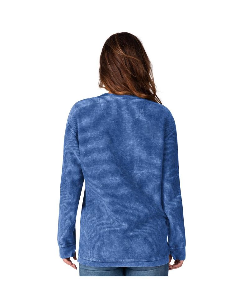 Women's Royal Texas Rangers Comfy Cord Pullover Sweatshirt