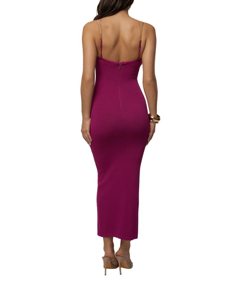 Women's La Lune Drape Cowl-Neckline Sleeveless Midi Dress