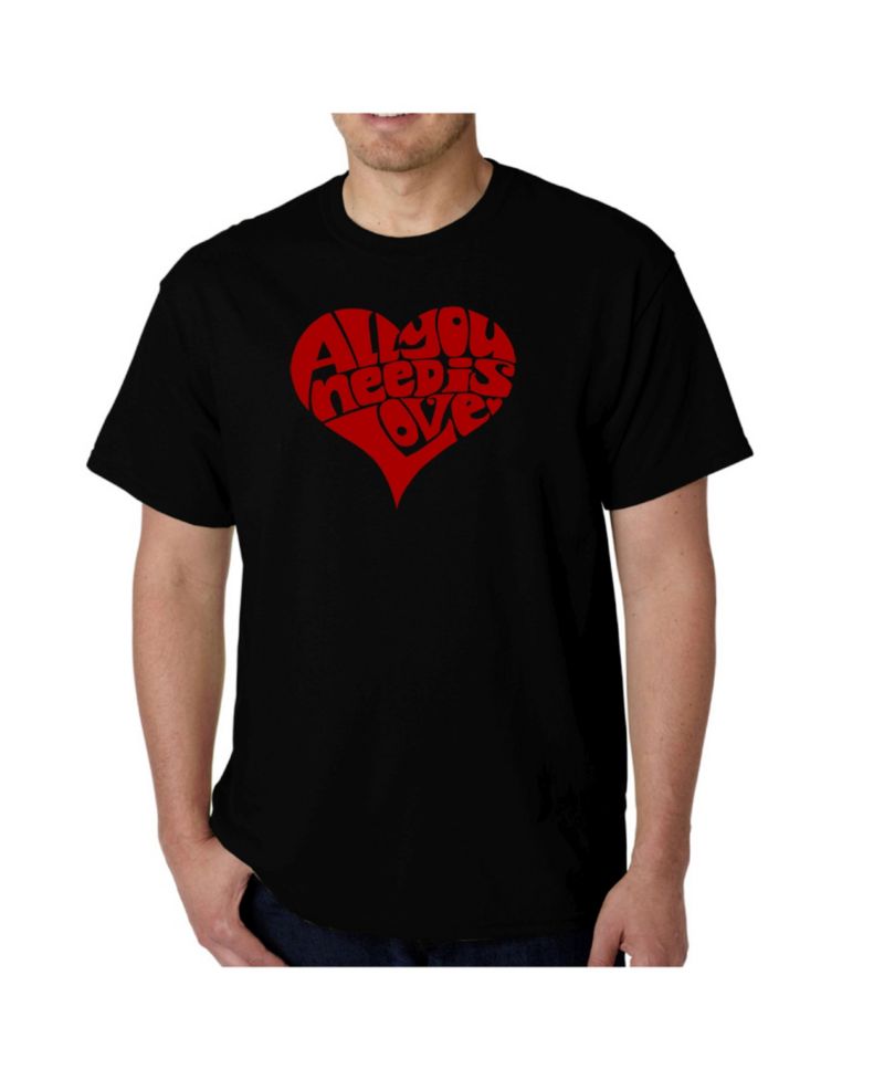 Men's All You Need is Love Word Art T-Shirt
