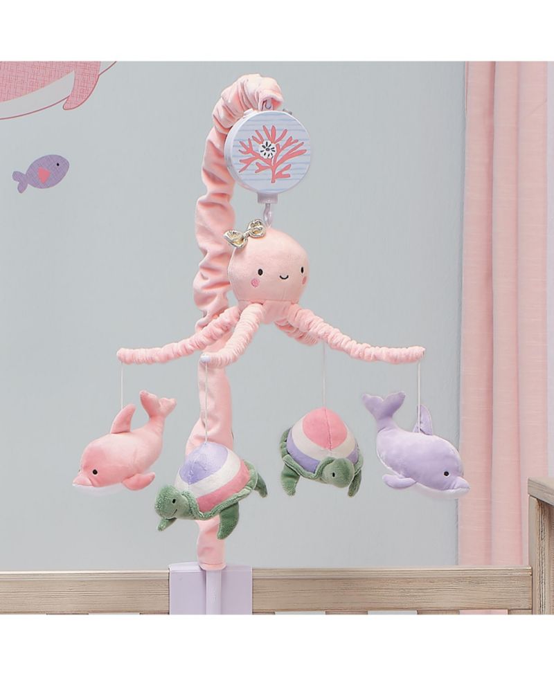Lambs and Ivy Sea Dreams Dolphin/Turtle Musical Baby Crib Mobile Soother Toy