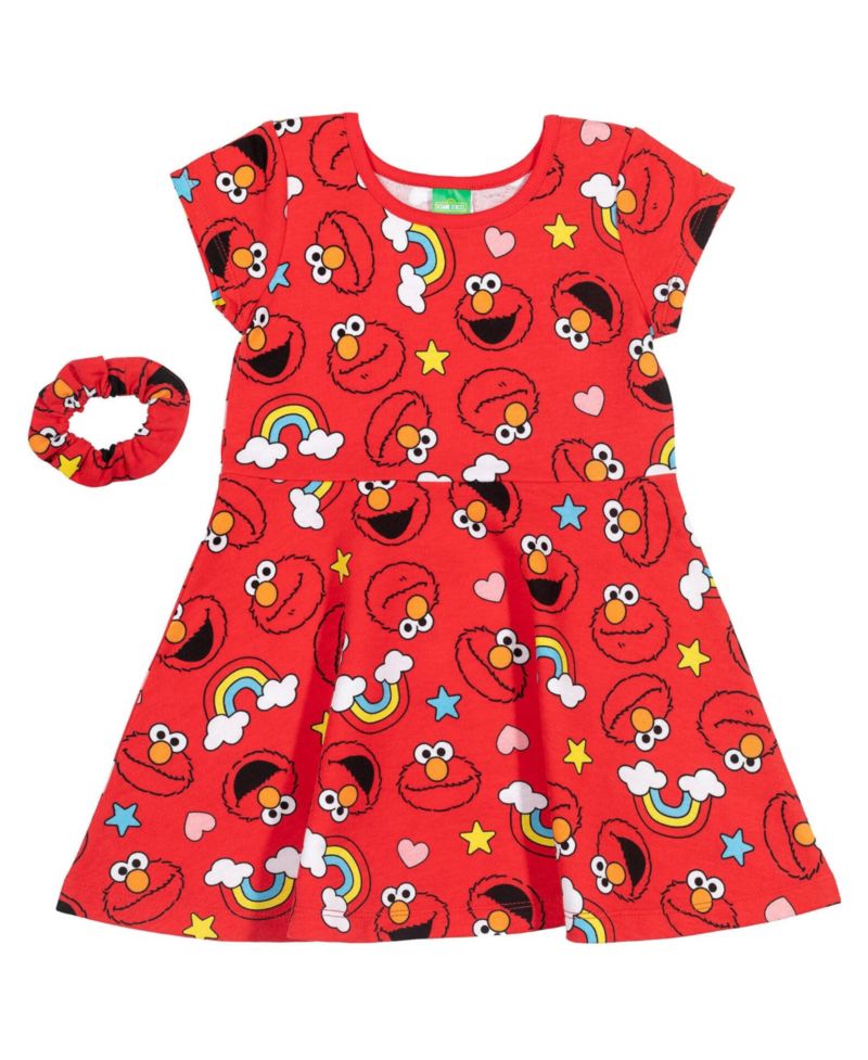 Girls (6-8) Elmo Dress with Scrunchie