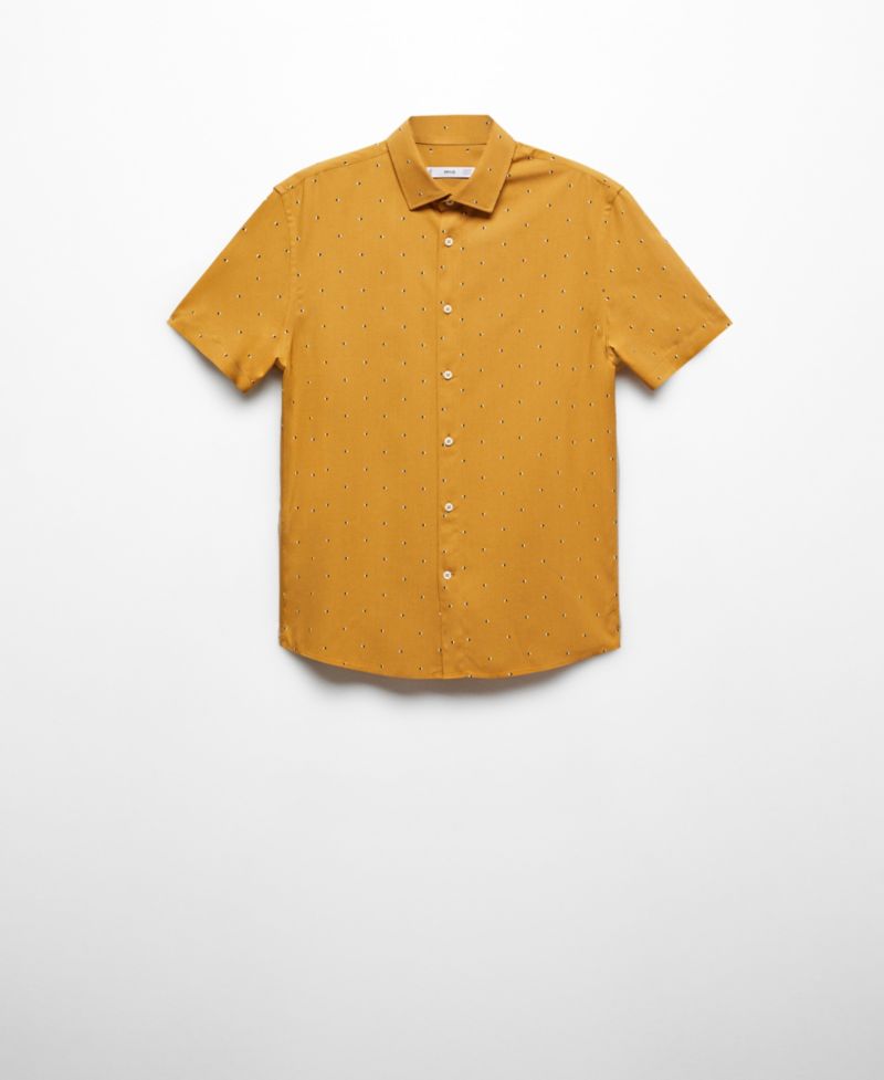 Men's Mirco-Print Short Sleeve Shirt