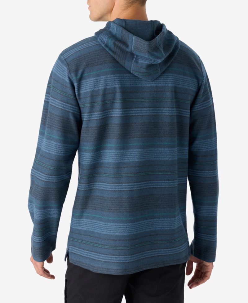 Men's Bavaro Stripe Poncho Fleece Tops