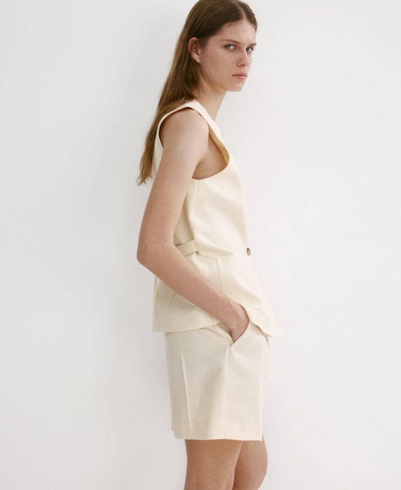 Women's Buttons And Pockets Vest