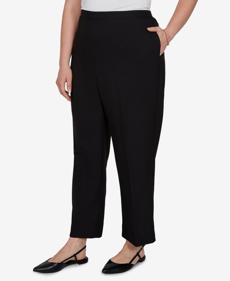 Plus Size Pull-On Straight-Leg Pants