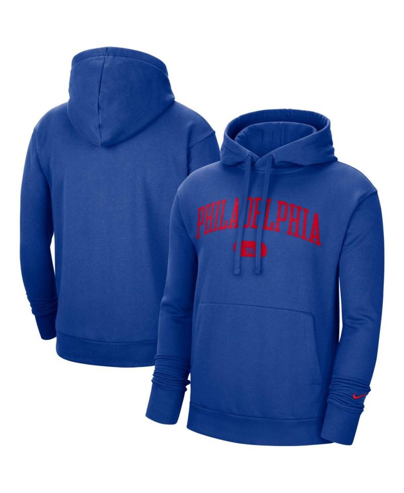 Men's Royal Philadelphia 76ers Heritage Essential Pullover Hoodie