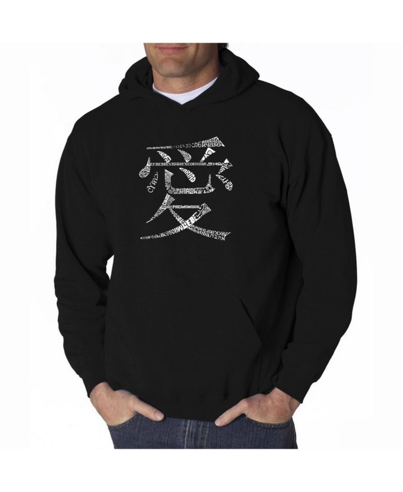 Men's Word Art Hoodie - The Word Love in 44 Languages