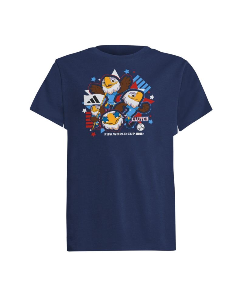Big Boys and Girls Navy USA FIFA World Cup 2026 Host Country Mascot T-Shirt