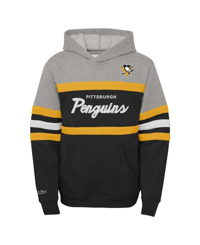 Big Boys and Girls Pittsburgh Penguins Head Coach Pullover Hoodie